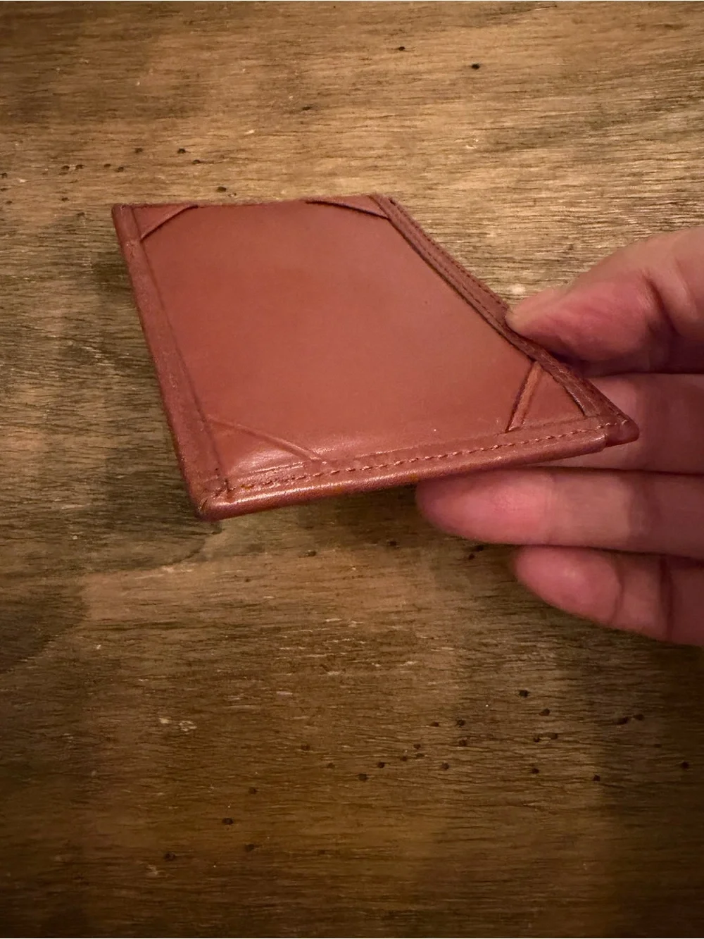 vintage Coach Men's Brown Leather Card Case wallet